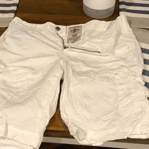 White cargo shorts